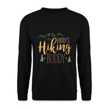 Daddy ́s Kiking Buddy Baby Body Romper Gift - Unisex Sweatshirt - black - Front - Alina (178cm) & Michal (187cm)