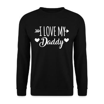 I Love You Daddy T-shirt cadeau fête des pères papa - Sweat-shirt Unisexe - noir - Devant - Alina (178cm) & Michal (187cm)
