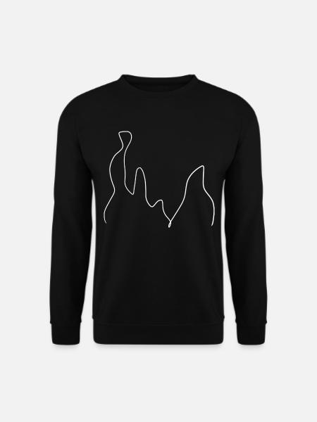curve waves - Unisex Sweatshirt - black