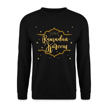 Ramadan Kareem Golden Stars - Unisex Sweatshirt - black - Front - Alina (178cm) & Michal (187cm)