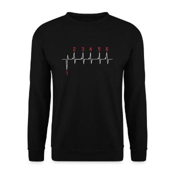 Motorrad Gangschaltung Biker Rennen Bike Cruiser - Unisex Pullover - Schwarz - Vorne - Alina (178cm) & Michal (187cm)