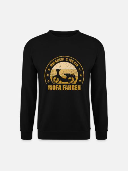 Mir Reichts Ich Geh Mofa Fahren I Moped - Unisex Pullover - Schwarz