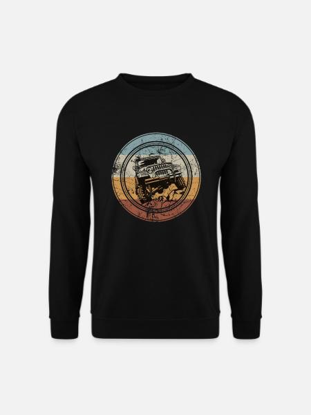 Geländewagen Offroad I Vintage Retro Off Road - Unisex Pullover - Schwarz