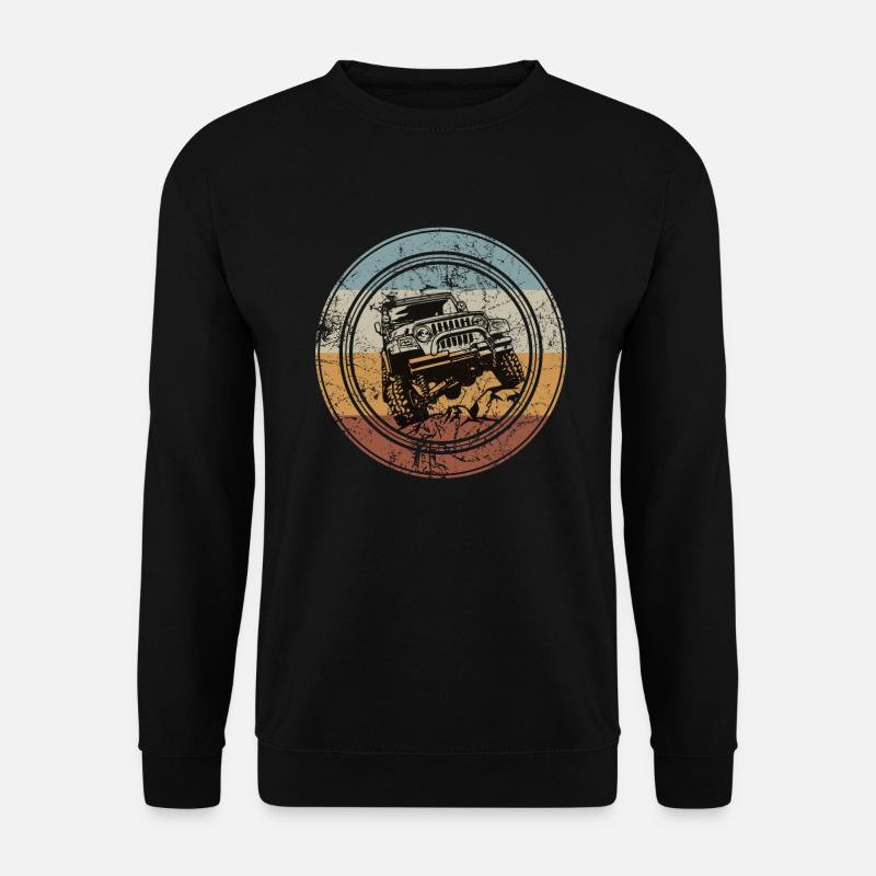 Geländewagen Offroad I Vintage Retro Off Road - Unisex Pullover - Schwarz