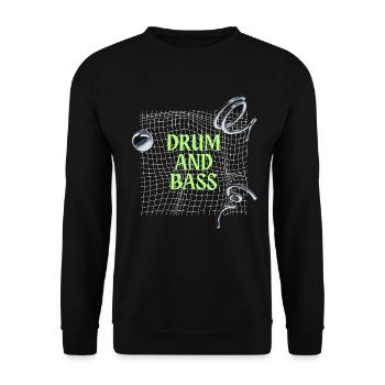Drum and Bass Chrome - Unisex Sweatshirt - black - Front - Alina (178cm) & Michal (187cm)