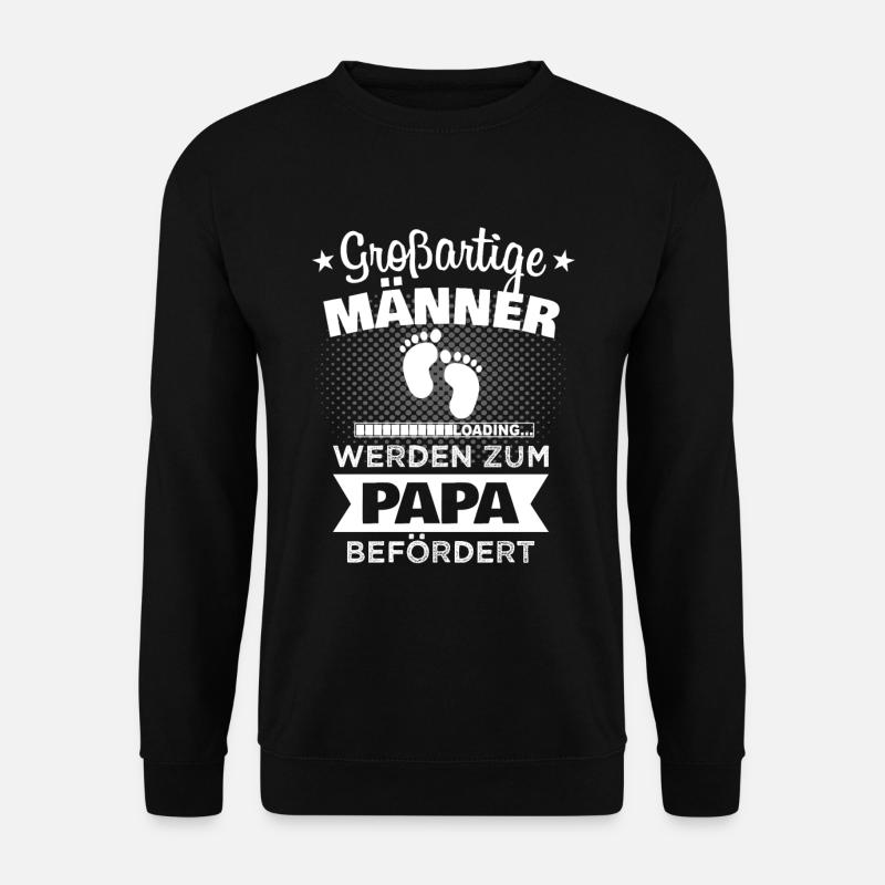 Werdender Papa Baby Spruch Loading Vater Geburt - Unisex Pullover - Schwarz