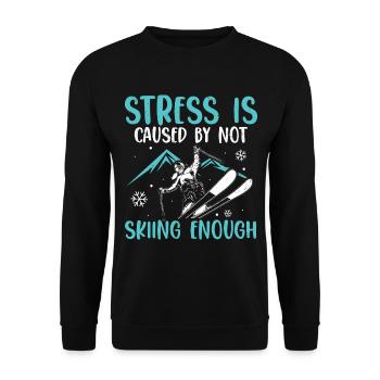 Dictons Apres-Ski | Ski Skieur Cadeaux d’hiver - Sweat-shirt Unisexe - noir - Devant - Alina (178cm) & Michal (187cm)
