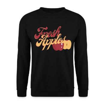 FreshApples - Unisex Sweatshirt - black - Front - Alina (178cm) & Michal (187cm)