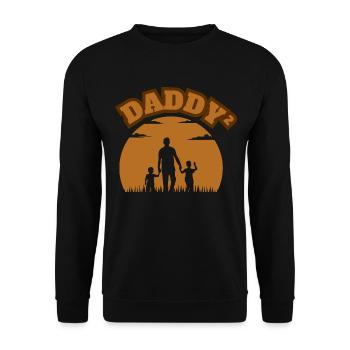 Fier Père Kid Garçon Marron - Sweat-shirt Unisexe - noir - Devant - Alina (178cm) & Michal (187cm)