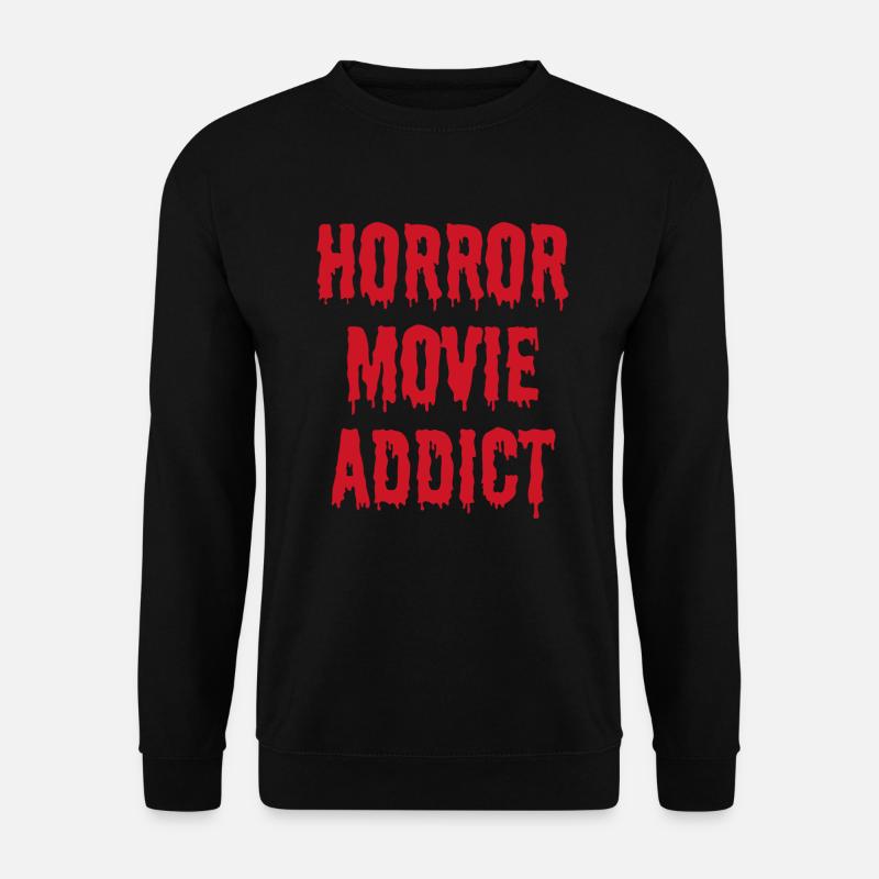 Süchtiger nach Horrorfilmen - Unisex Pullover - Schwarz