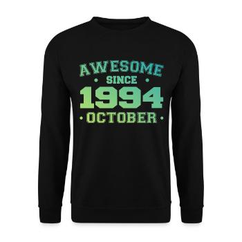 October 1994 - October 1994 Birthday Gift - Unisex Sweatshirt - black - Front - Alina (178cm) & Michal (187cm)