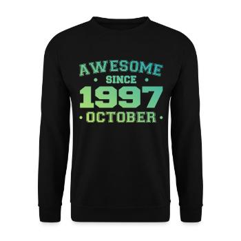 October 1997 - October 1997 Birthday Gift - Unisex Sweatshirt - black - Front - Alina (178cm) & Michal (187cm)