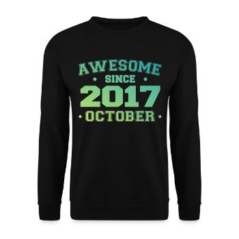 October 2017 - October 2017 Birthday Gift - Unisex Sweatshirt - black - Front - Alina (178cm) & Michal (187cm)
