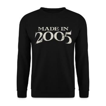 Vintage 2005 Born Vintage Birthday Gift - Unisex Sweatshirt - black - Front - Alina (178cm) & Michal (187cm)