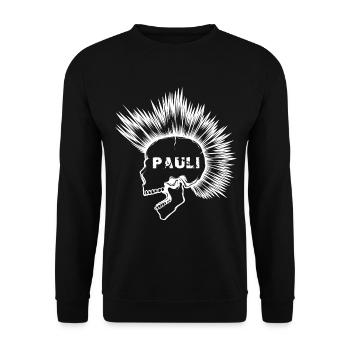Paulianer Hamburg skull punk gift - Unisex Sweatshirt - black - Front - Alina (178cm) & Michal (187cm)