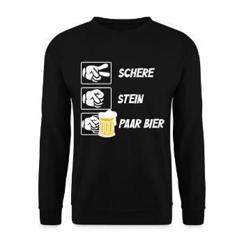  - Coole Bier sprüche - Unisex Pullover - Schwarz - Vorne - Alina (178cm) & Michal (187cm)
