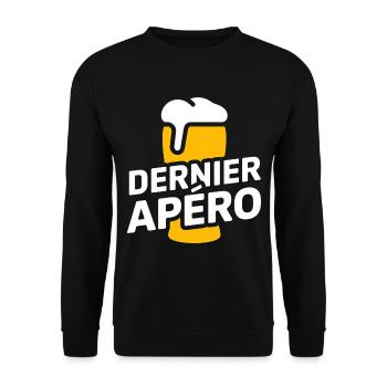 Letzter Apéro – Junggesellenabschied - Unisex Pullover - Schwarz - Vorne - Alina (178cm) & Michal (187cm)