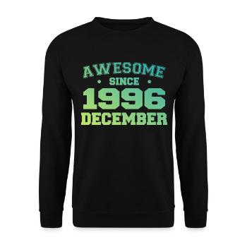 Birthday December 1996 - Gift December 1996 - Unisex Sweatshirt - black - Front - Alina (178cm) & Michal (187cm)