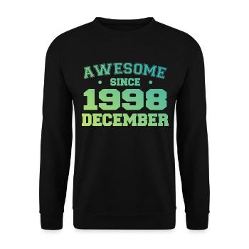 Birthday December 1998 - Gift December 1998 - Unisex Sweatshirt - black - Front - Alina (178cm) & Michal (187cm)