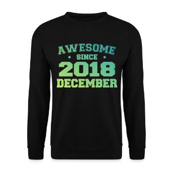 Anniversaire Décembre 2018 - Cadeau Decembre 2018 - Sweat-shirt Unisexe - noir - Devant - Alina (178cm) & Michal (187cm)
