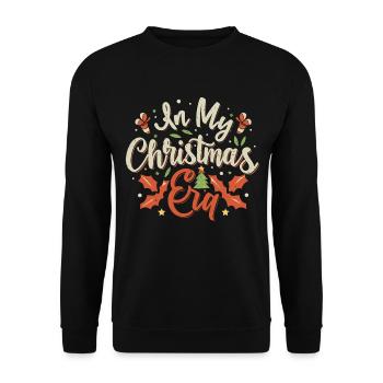 Mon ère de Noël Noël vacances drôle Noël - Sweat-shirt Unisexe - noir - Devant - Alina (178cm) & Michal (187cm)