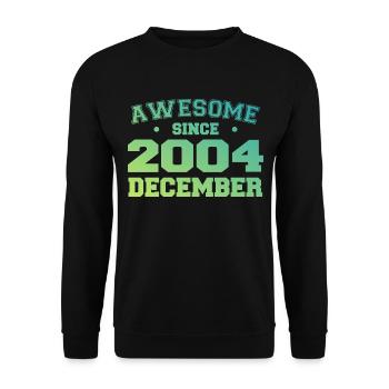 Anniversaire Décembre 2004 - Cadeau Decembre 2004 - Sweat-shirt Unisexe - noir - Devant - Alina (178cm) & Michal (187cm)