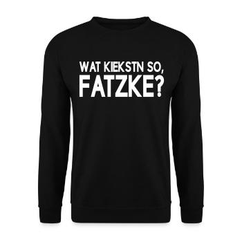 Wat kiekstn so fatzke Berlin Berlin - Unisex Sweatshirt - black - Front - Alina (178cm) & Michal (187cm)