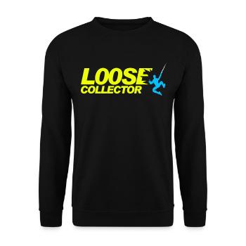 Loose Collector - Sammler und Auspacker - Unisex Pullover - Schwarz - Vorne - Alina (178cm) & Michal (187cm)