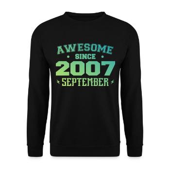 September 2007 Birthday Gift September 2007 - Unisex Sweatshirt - black - Front - Alina (178cm) & Michal (187cm)