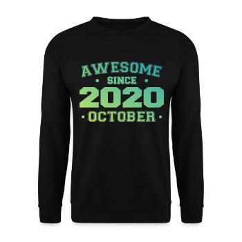 Octobre 2020 - Cadeau Anniversaire Octobre 2020 - Sweat-shirt Unisexe - noir - Devant - Alina (178cm) & Michal (187cm)