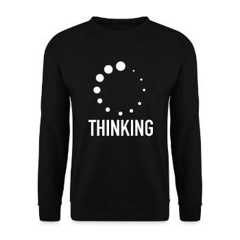 Wifi batterie téléphone portable ordinateur wifi internet gaming nerd - Sweat-shirt Unisexe - noir - Devant - Alina (178cm) & Michal (187cm)