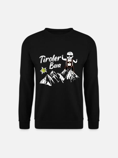 Tiroler Bua Österreich Berge Geschenkidee Tirol - Unisex Pullover - Schwarz