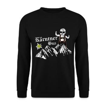 Kärnten Seen Kärntner Nudel Bua Lausbua Geschenk - Unisex Pullover - Schwarz - Vorne - Alina (178cm) & Michal (187cm)
