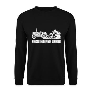 Bauernhof Spielzeug Traktoranhänger Traktor Idee - Unisex Pullover - Schwarz - Vorne - Alina (178cm) & Michal (187cm)