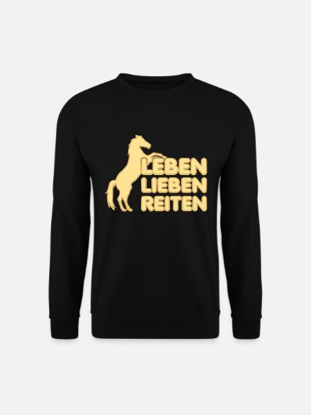 Pferd Bild Pferdekutsche Pferdedecke Pferdemist - Unisex Pullover - Schwarz