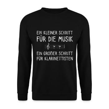 Klarinette Klarinettist Geschenk Blasmusik Musiker - Unisex Pullover - Schwarz - Vorne - Alina (178cm) & Michal (187cm)