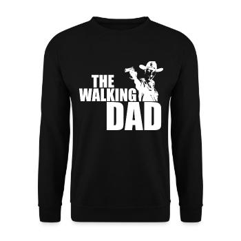 THE WALKING DAD - Unisex Sweatshirt - black - Front - Alina (178cm) & Michal (187cm)