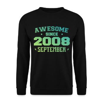 September 2008 Birthday Gift September 2008 - Unisex Sweatshirt - black - Front - Alina (178cm) & Michal (187cm)