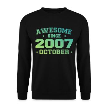 October 2007 - October 2007 Birthday Gift - Unisex Sweatshirt - black - Front - Alina (178cm) & Michal (187cm)