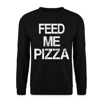 Pizza - Unisex Pullover - Schwarz - Vorne - Alina (178cm) & Michal (187cm)
