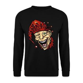Joker - Clown - Harlequin - Unisex Sweatshirt - black - Front - Alina (178cm) & Michal (187cm)