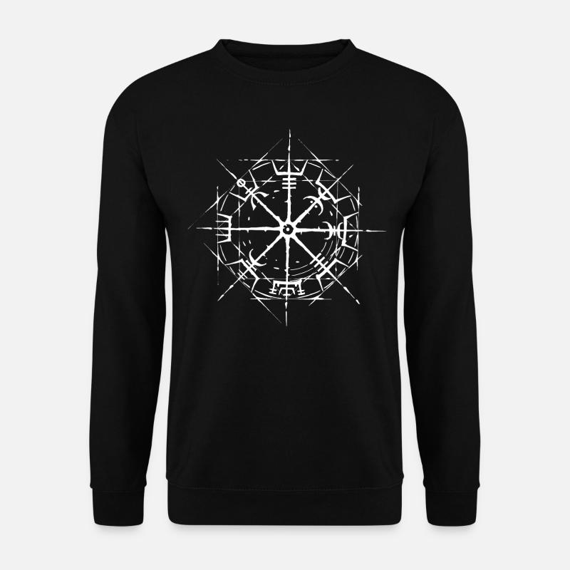 Vegvisir Wikinger Kompass Rune Symbol viking norse - Unisex Pullover - Schwarz