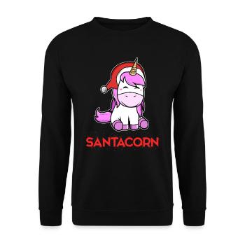 Christmas unicorn Christmas unicorn - Unisex Sweatshirt - black - Front - Alina (178cm) & Michal (187cm)