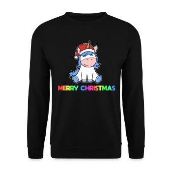 Christmas unicorn Christmas unicorn - Unisex Sweatshirt - black - Front - Alina (178cm) & Michal (187cm)