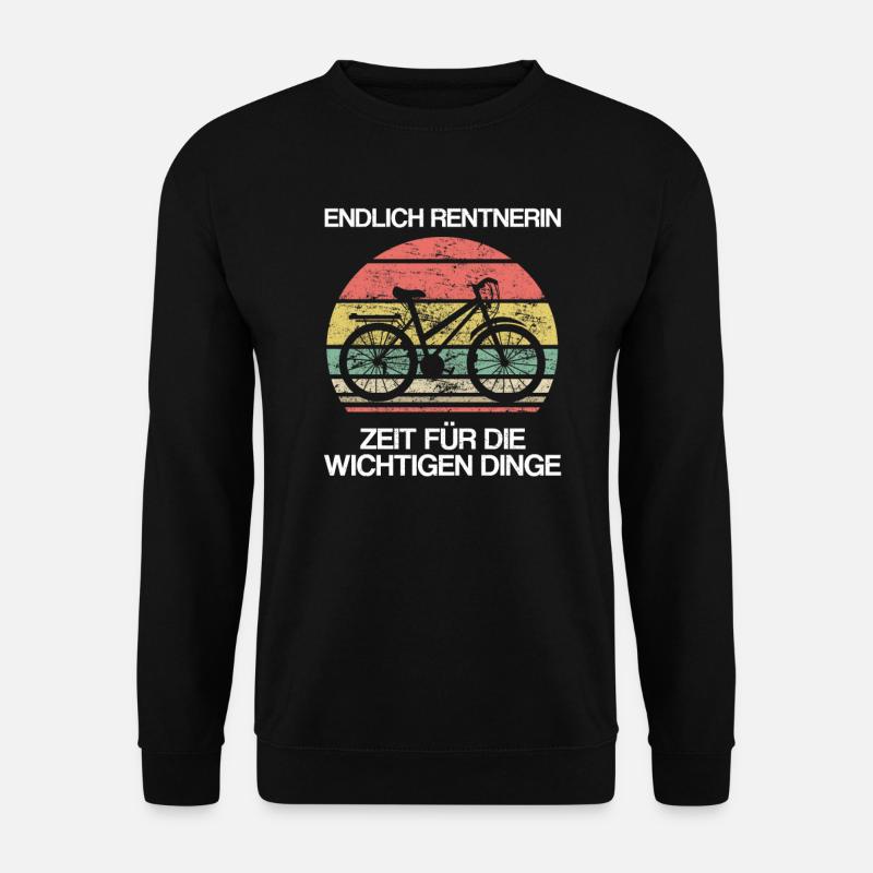 Endlich Rentnerin Fahrrad Rente - Unisex Pullover - Schwarz