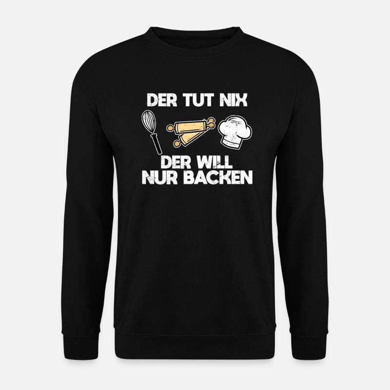 Plätzchen backen Bäcker - Unisex Pullover - Schwarz