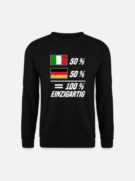 Deutschland Italien Italiener und Italienerin - Unisex Pullover - Schwarz