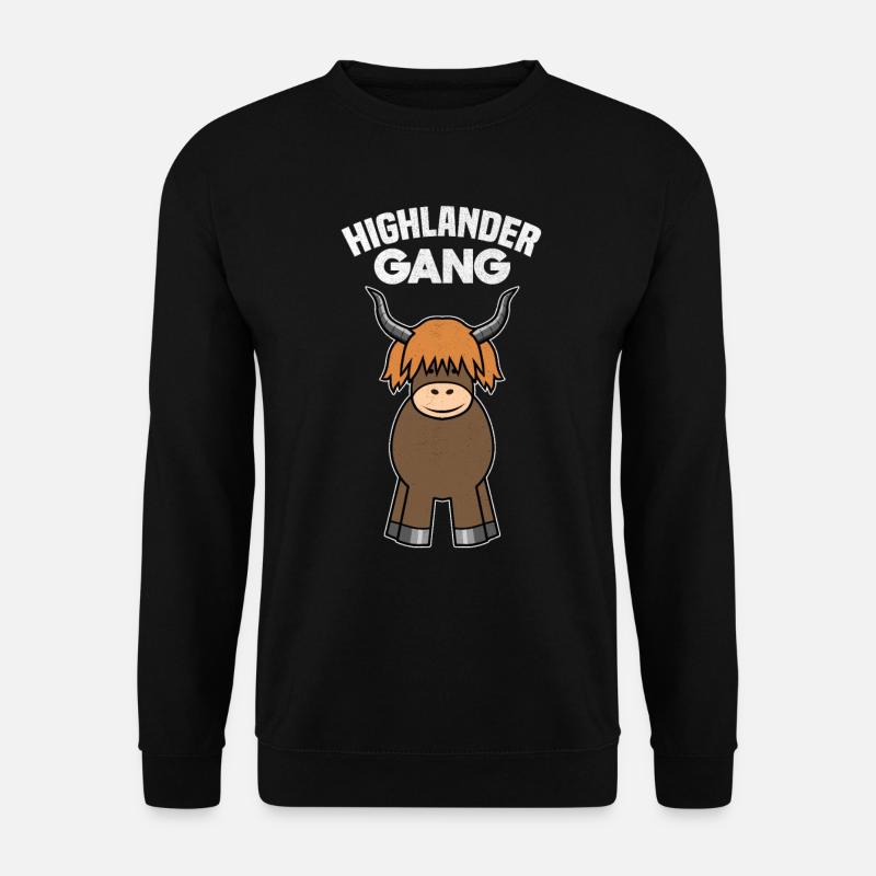 Highland Cattle Highlander Cattle - Unisex Sweatshirt - black