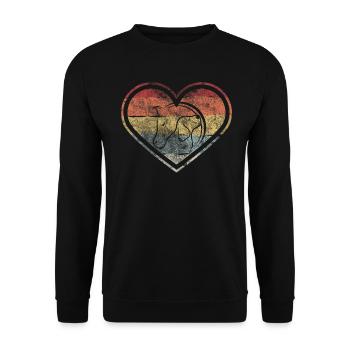 Dog Horses Say Dog Lover & Rider - Unisex Sweatshirt - black - Front - Alina (178cm) & Michal (187cm)