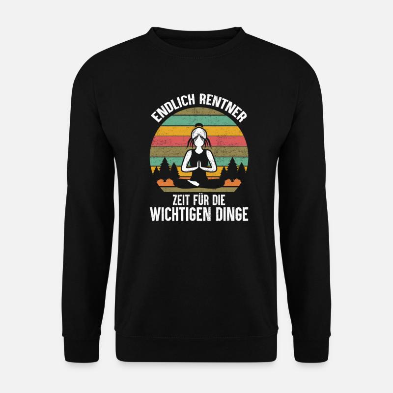 Yoga Rente Endlich Rentnerin - Unisex Pullover - Schwarz